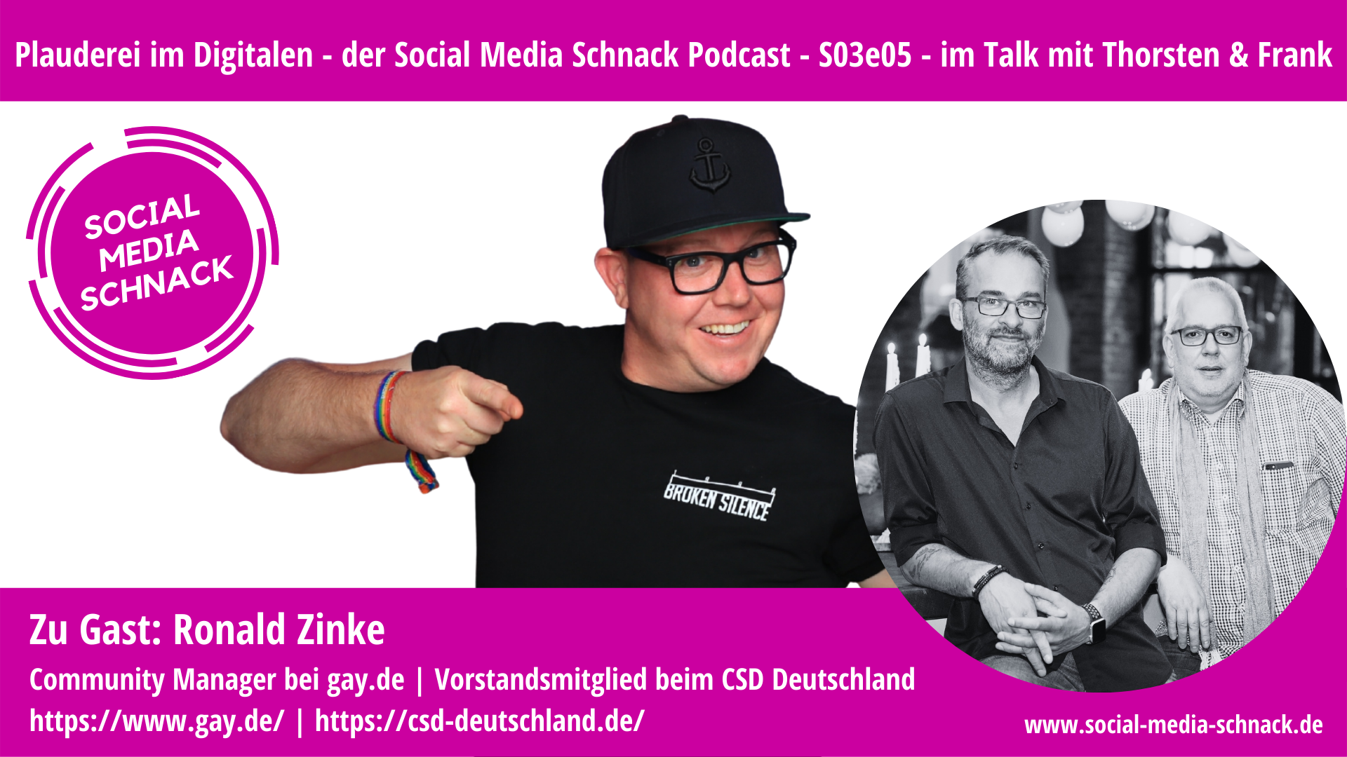 Social Media Schnack – S03e05 – Zu Gast: Ronald Zinke, gay.de & CSD Deutschland e.V.