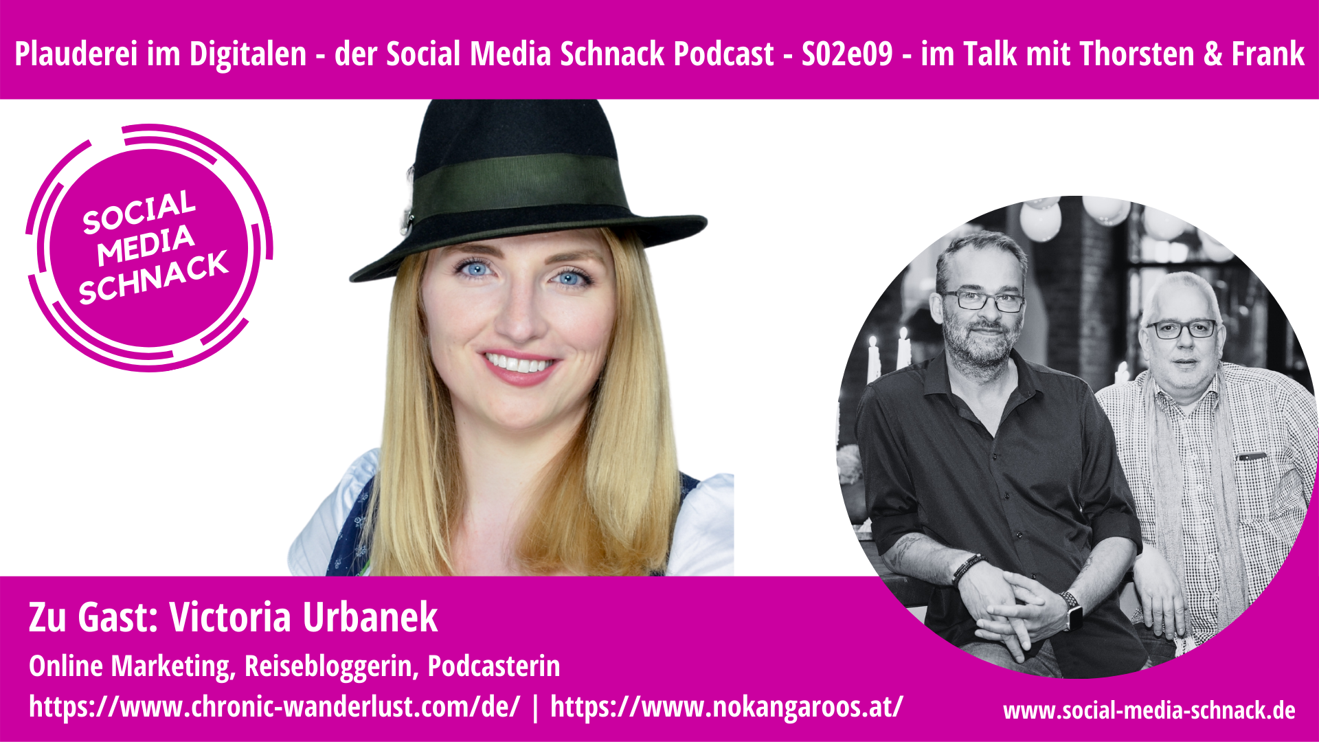 Social Media Schnack – S02e09 – Zu Gast: Viktoria Urbaneck, No Kangaroos – Der Österreich Podcast