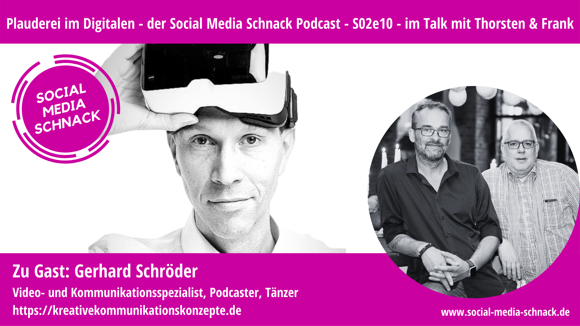 Social Media Schnack – S02e10 – Zu Gast: Gerhard Schröder, Video- und Kommunikationsspezialist, K3