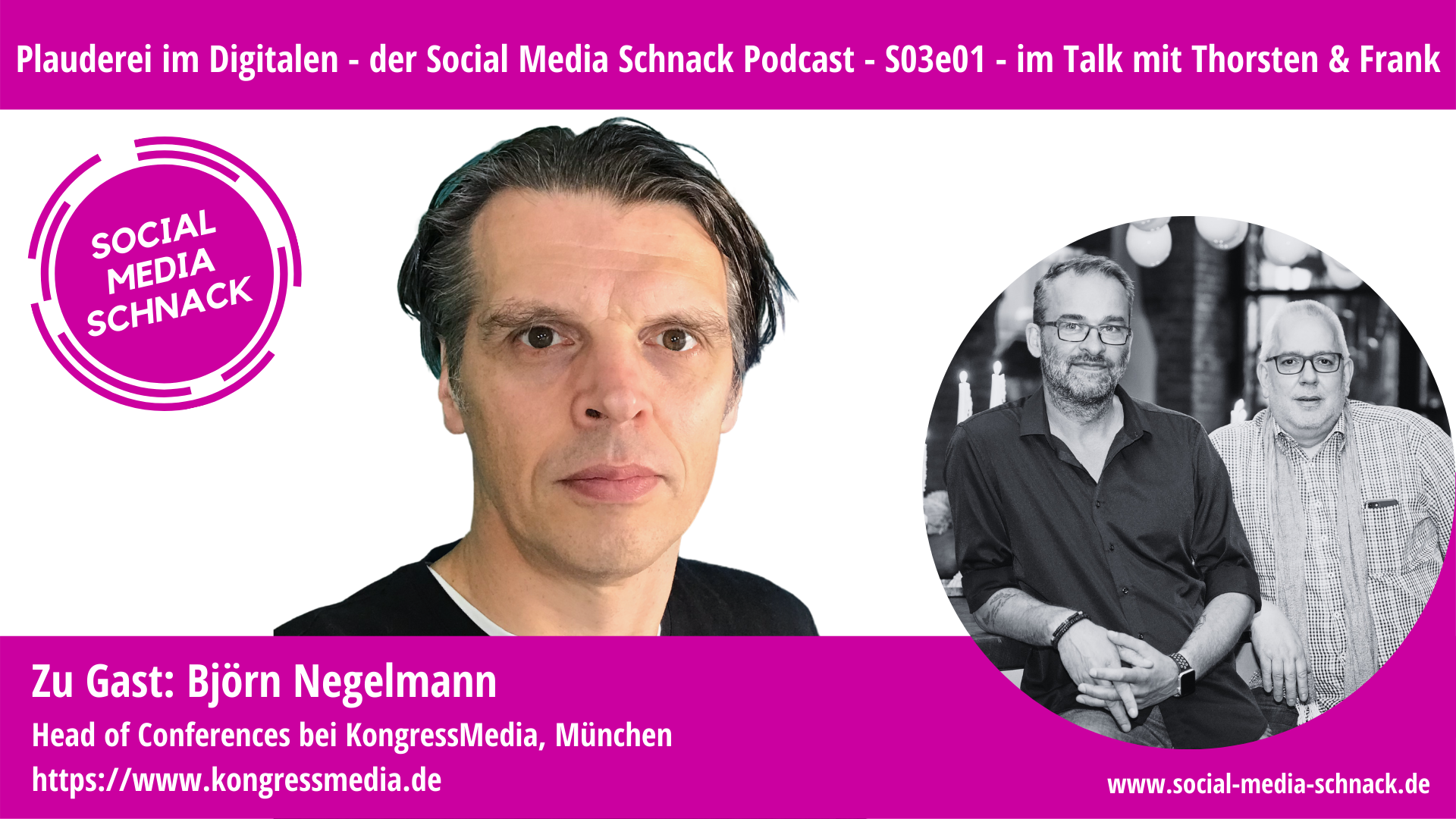 Social Media Schnack – S03e01 – Zu Gast: Björn Negelmann, Head of Content and Conferences