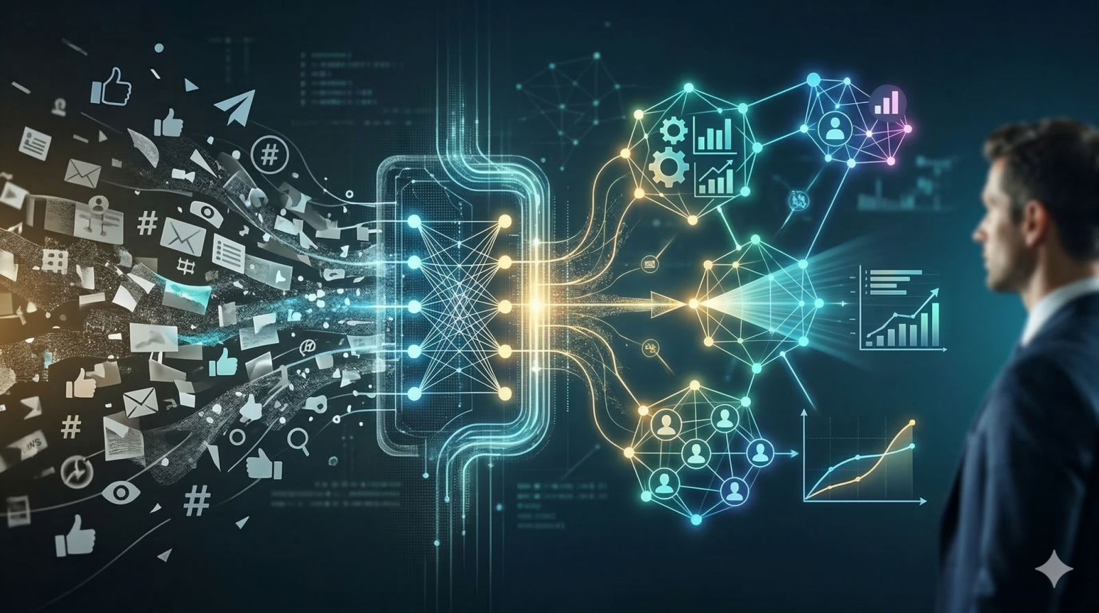 KI-generiertes Bild (Gemini) zur Verdeutlichung des Beitrages / Algorithmus Update bei Linkedin